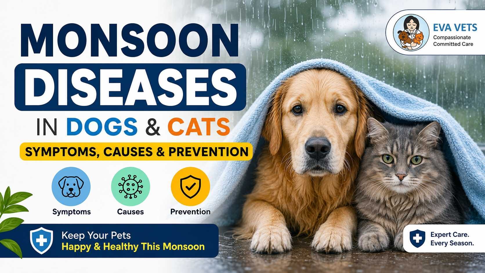 Monsoon Diseases in Dogs & Cats