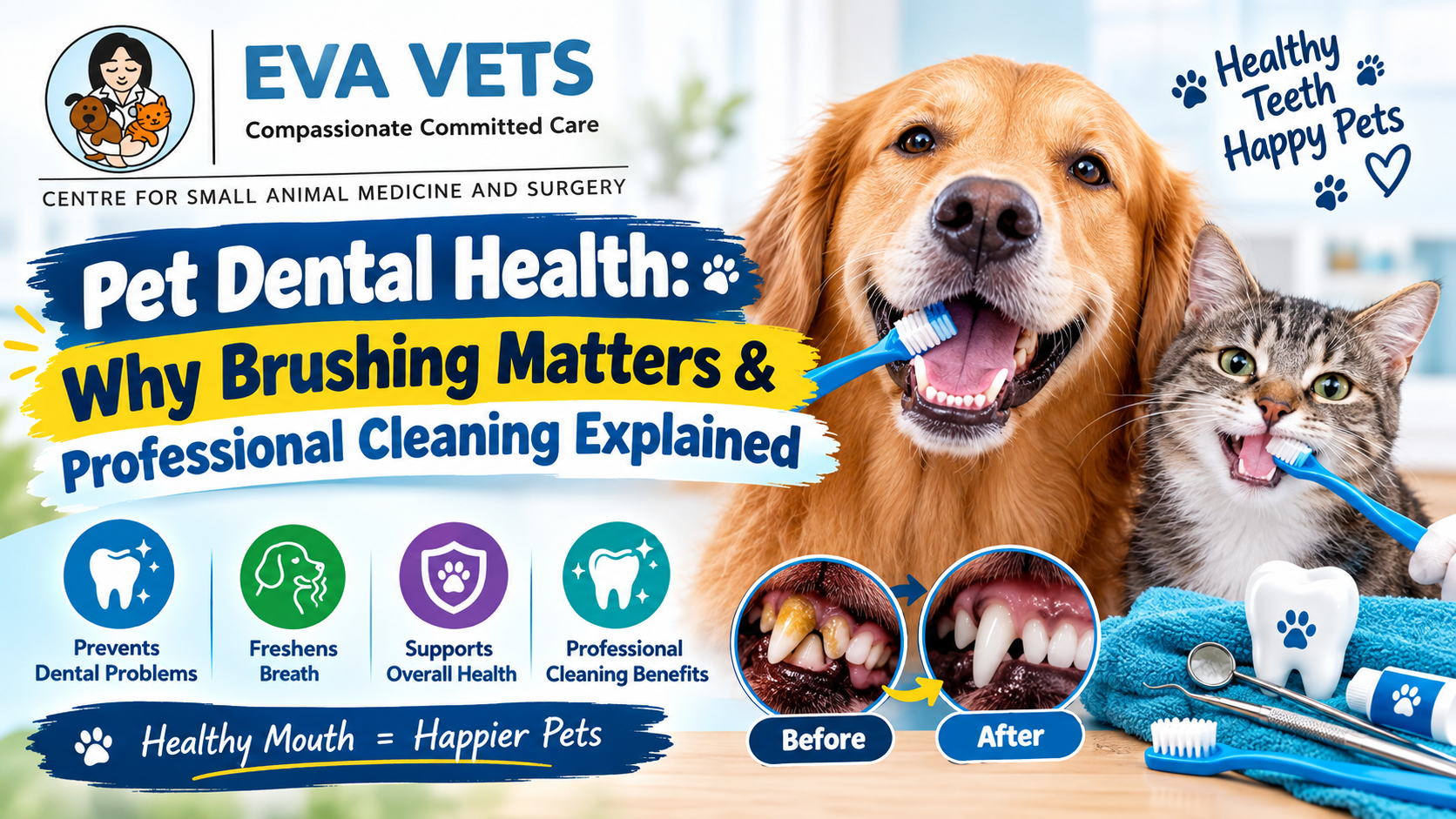 Pet Dental Health: Why Brushing Matters & Professional Cleaning Explained